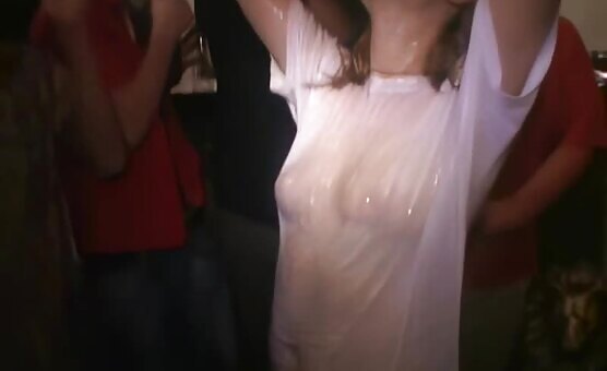 College Babes Wet Their Shirts For the Camera 