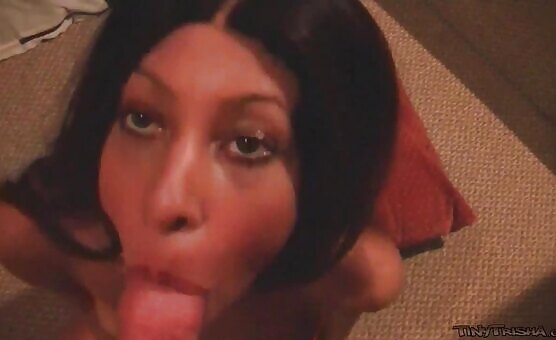 Brunette Tiny Trisha Fucking and Sucking 